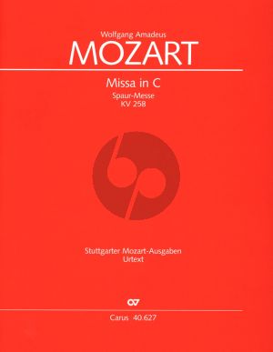 Mozart Missa in C-dur KV 258 Soli-Chor-Orchester (Partitur) (Bernhard Janz)