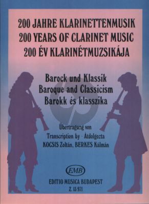 Album 200 Years Clarinet Music Vol.1 Clarinet and Piano