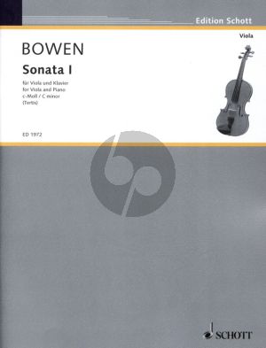 Bowen Sonate No.1 c Moll Op.18 Viola und Klavier