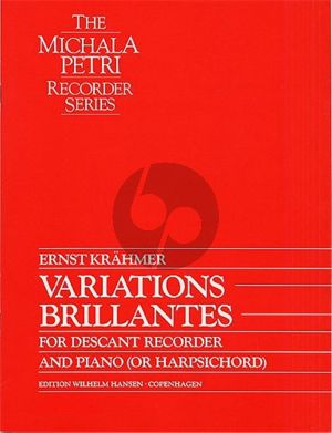 Krahmer Variations Brillantes Op.18 Descant Recorder and Piano (edited by Michala Petri)