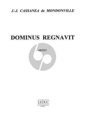 Mondonville Dominus Regnavit Soli-SSATB