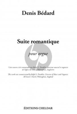 Bedard Suite Romantique Organ