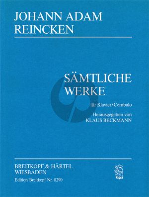 Reinken Samtliche Werke Cembalo (Klaus Beckmann)