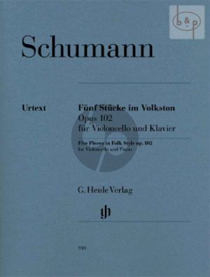 5 Stucke im Volkston Op.102 fur Violoncello und Klavier