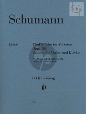 5 Stucke im Volkston Op.102 (Violin Version)