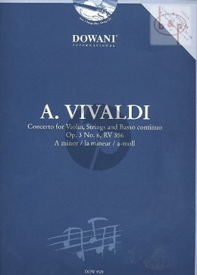 Vivaldi Concerto a-minor Op.3 No.6 (RV 356) (Violin-Str.-Bc) (piano red.) (Bk-Cd) (Dowani 3 Tempi Play-Along)