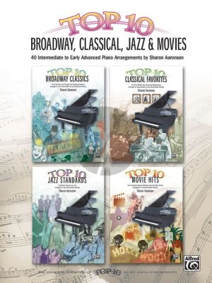 Top 10 Broadway, Classical, Jazz and Movies (Intermediate to Early Advanced) (Arr. by Sharon Aaronson)