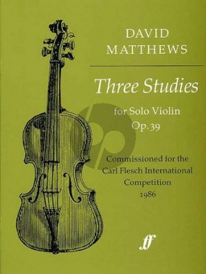 Matthews 3 Studies Op. 39 for Violin (1985)
