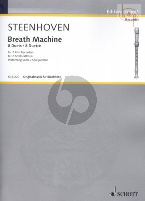 Steenhoven Breath Machine (8 Duets) 2 Treble Recorders (interm.-adv.level)