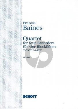 Baines Quartet for 4 Recorders (AATT) (Parts)