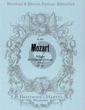Mozart Adagio E-dur KV 261 Violine und Orchester Partitur