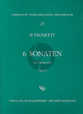 Vignetti 6 Sonaten Op.2 (Suite de Caprices) Violine solo (Ernest Sauter)