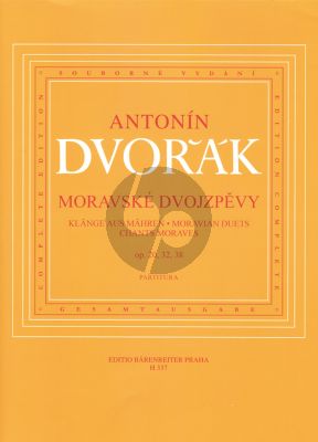 Dvorak Klange aus Mahren (Moravian Duets) Op.20 - 32 - 38 for 2 Voices[SA]-Piano (czech/german/english)