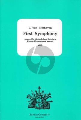 Beethoven Symphony No.1 2 Fl.- 2 Ob.- 2 Clar. (C)- 2 Horns (C) Trp. (C)- 2 Bsns (Score/Parts) (Hutschenruijter)
