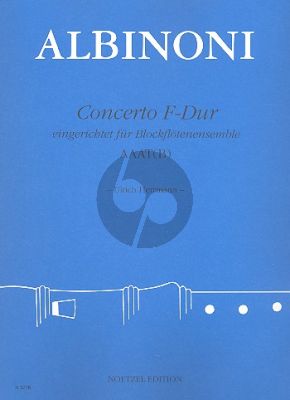 Albinoni Concerto F-dur 4 Blockfl. (AAAT) (Part./Stimmen) (Ulrich Herrmann)