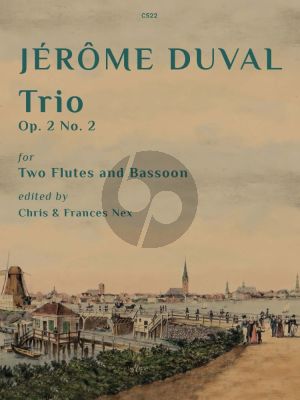 Duval Trio Op.2 No.2 for 2 Flutes and Bassoon Score and Parts (Edited by Chris and Francis Nex)