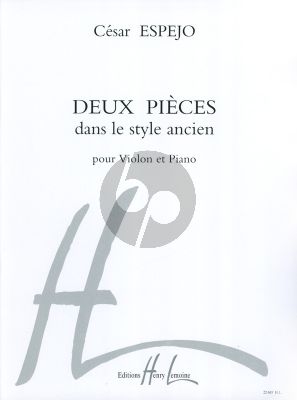 Espejo 2 Pieces dans le Style Ancien Violon et Piano