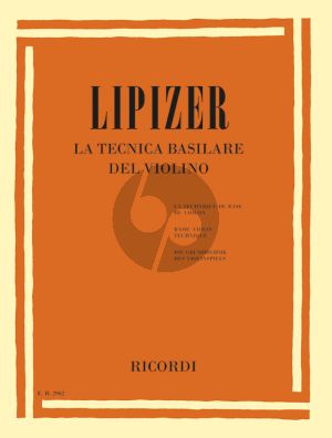 Lipizer La Tecnica Basilare del Violino