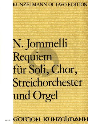 Jommelli Requiem Soli Chor Streichorchester und Orgel Partitur