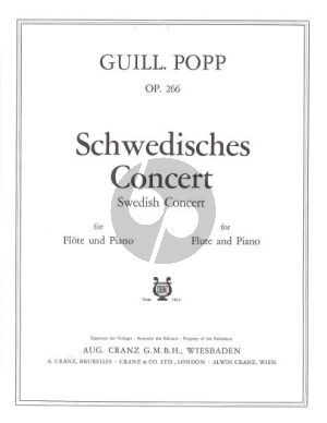 Popp Schwedisches Konzert Op.266 Flöte und Klavier