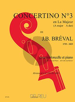Breval Concertino No.3 A-major Violoncello-Piano (Feuillard)