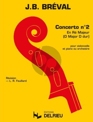 Breval Concerto No.2 D-Major for Violoncello and Piano (Edited by Feuillard)
