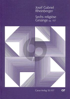 Rheinberger 6 Reliöse Gesänge Op.157 Tiefe Stimme-Orgel