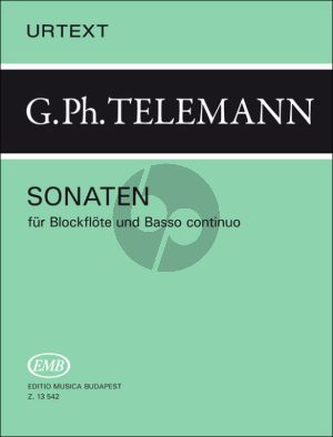 Telemann 7 Sonatas for Treble Recorder and Bc (edited by Janos Malina)