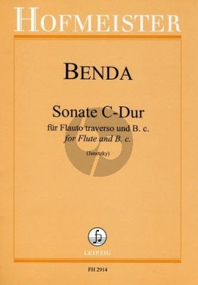 Benda Sonata C-major Flute and Piano (edited by Kurt Janetzky)