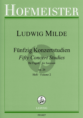 Milde 50 Konzertetuden Op.26 Vol.2 fur Fagott