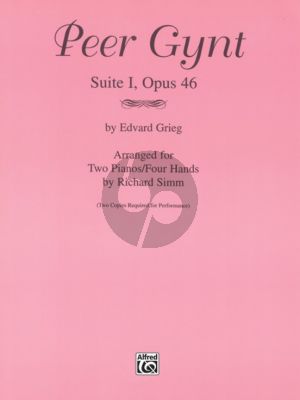 Peer Gynt Suite no.1 opus 46 2 piano's 4 hands
