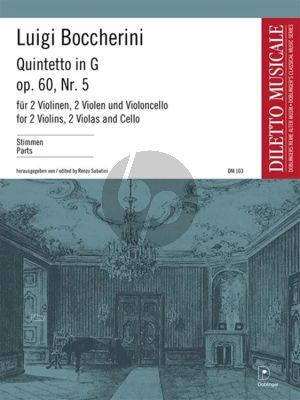 Boccherini Quintet G-major Op.60 No.5 for 2 Violins- 2 Violas- Violoncello Parts (Herausgeber Renzo Sabatini)