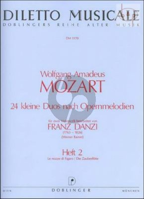 Mozart 24 Kleine Duos Vol.2 (Instr. Franz Danzi) (2 Violoncellos) (edited by Werner Rainer)