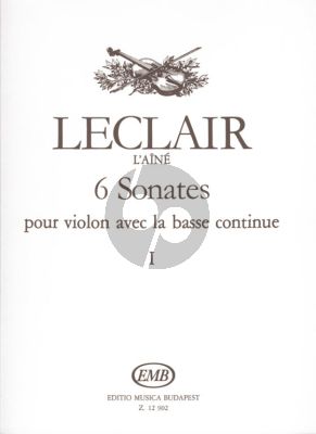 Leclair  6 Sonatas Vol.1 Violin-Bc (Nagy-Pallagi)