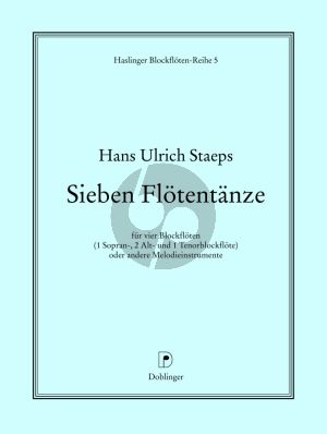 Staeps 7 Flötentänze 4 Blockflöten (SAAT) Spielpartitur