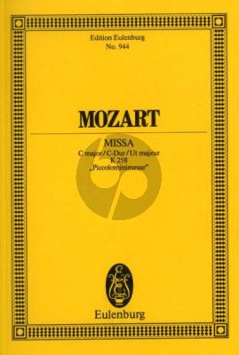 Mozart Messe C-dur KV 258 "Piccolominimesse" Studienpartitur