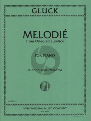 Gluck Melodie Orfeo ed Euridice for Piano Solo (Oxana Yablonskaya)