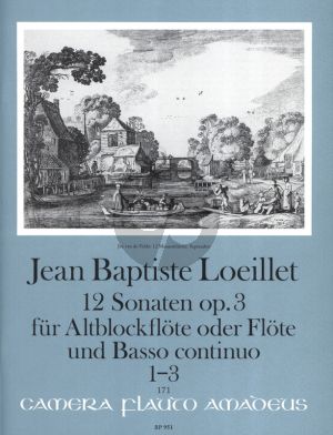 Loeillet 12 Sonaten Op.3 Vol.1 (No.1 - 3) Altblockflote[Flote] und Bc (Morgan/Kostujak)