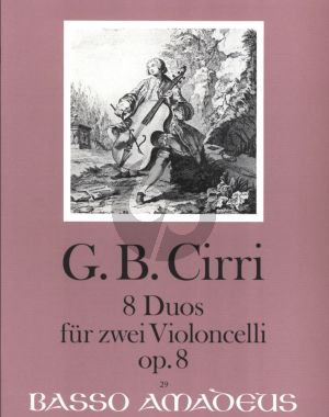 Cirri 8 Duos Op.8 for 2 Violoncellos Parts (Edited by Yvonne Morgan)