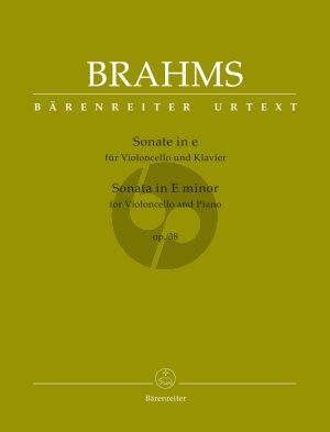 Brahms Sonata e-minor Op.38 Violoncello and Piano (edited by Clive Brown)