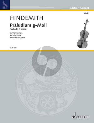 Hindemith Präludium g-minor (1917) Violin Solo