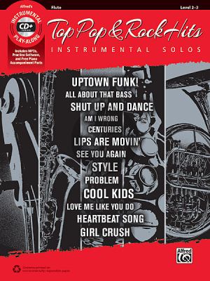 Top Pop & Rock Instrumental Solos Flute Bk-Cd