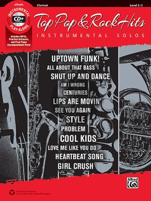 Top Pop & Rock Instrumental Solos Clarinet Bk-Cd