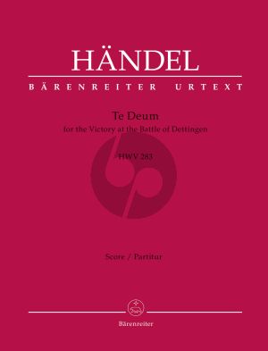 Handel Te Deum for the Victory at the Battle of Dettingen Score