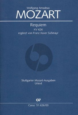 Mozart Requiem KV 626 Soli-Choir-Orch. Vocal Score (Süssmayr)