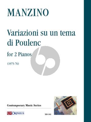 Manzino Variazioni su un tema di Poulenc 2 Pianos