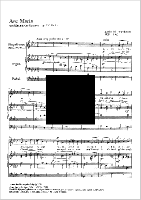 Rheinberger Ave Maria f moll Op.171 No.1a, 1888 Sopran[Tenor] und Orgel (Sechs Marianische Hymnen No.1) (Lateinisch/Englisch)