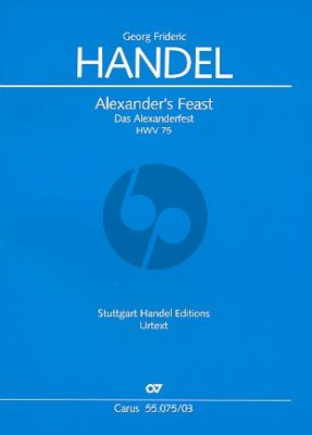 Handel Alexander's Feast HWV 75 Vocal Score