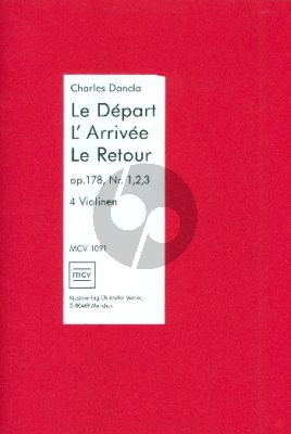 Dancla 3 Stücke Op.178 No.1-3 4 Violinen (Partitur und Stimmen)