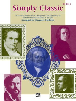 Album Simply Classic Vol.2 (16 Favorite Piano Classics Arranged for Late Elementary to Early Intermediate Students of All Ages) (arr. by Margaret Goldston)